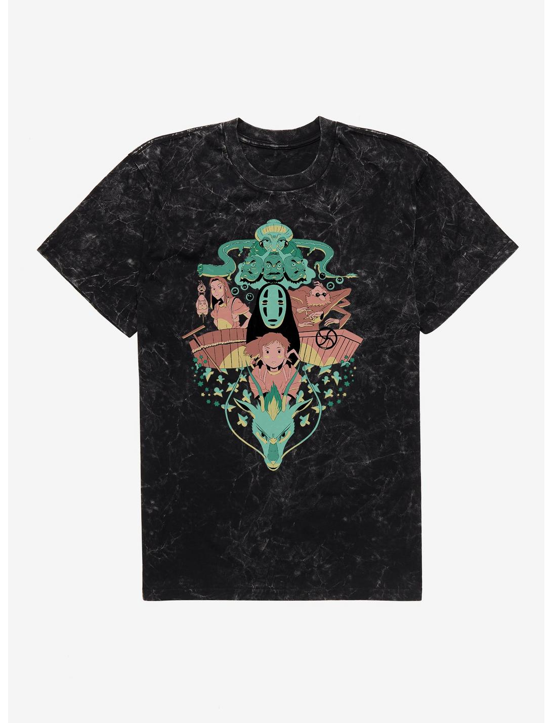 T-shirt délavé à l'effigie de Chihiro et Sans-Visage du Studio Ghibli (Le Voyage de Chihiro)