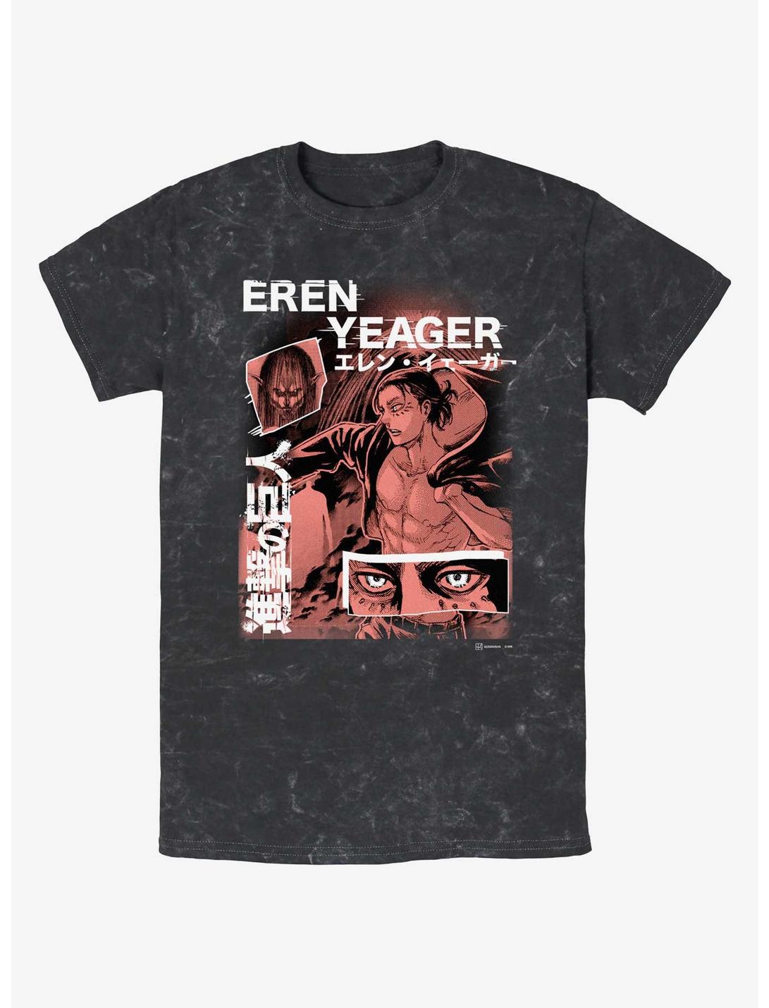 Attack On Titan Eren Yeager Collage Mineral Wash T-Shirt