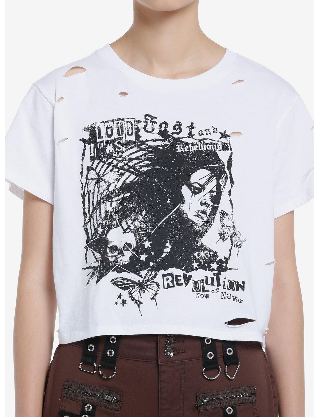T-Shirt Court Fille Social Collision Loud Fast & Rebellious