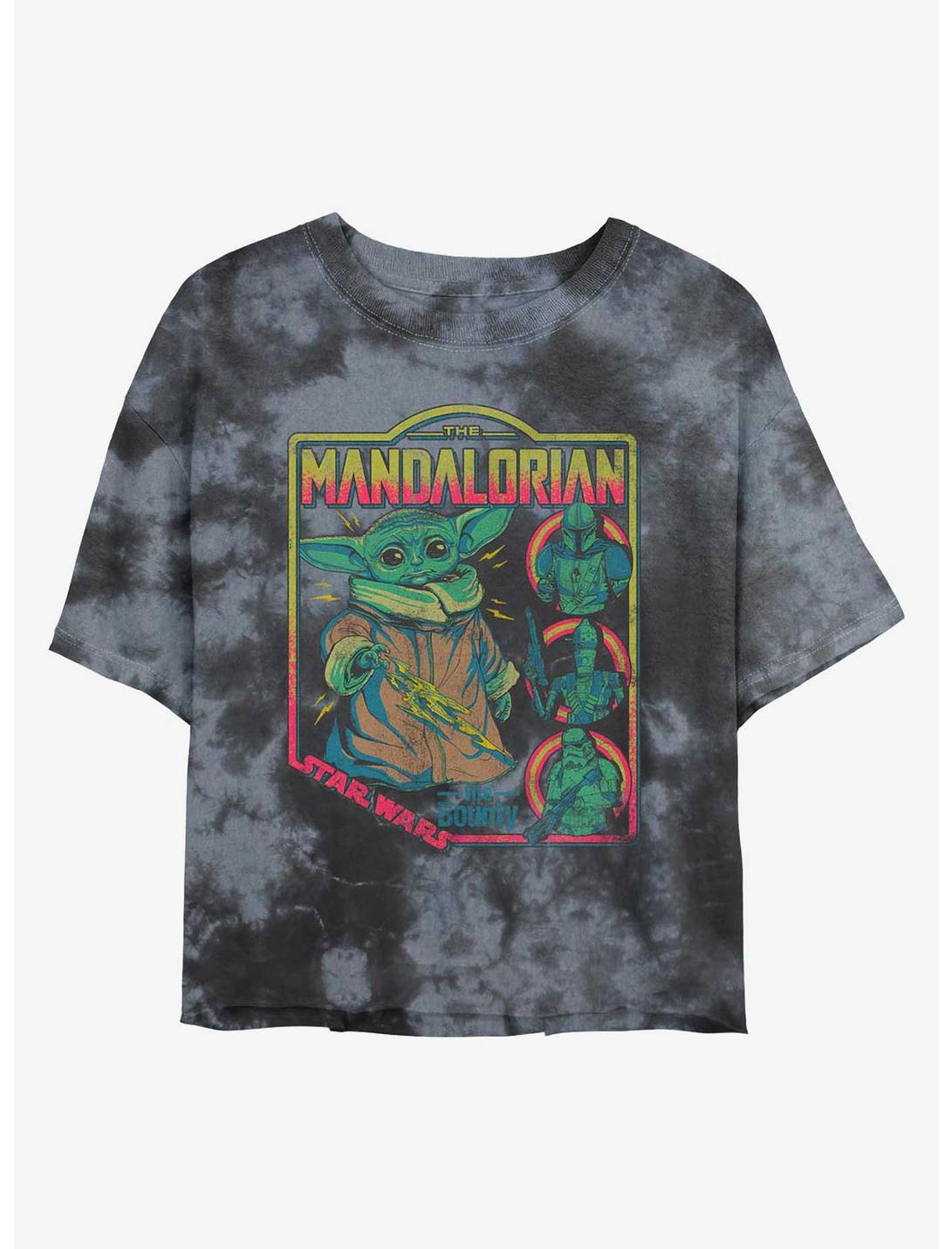 Star Wars The Mandalorian The Child Poster Tie-Dye Girls Crop T-Shirt