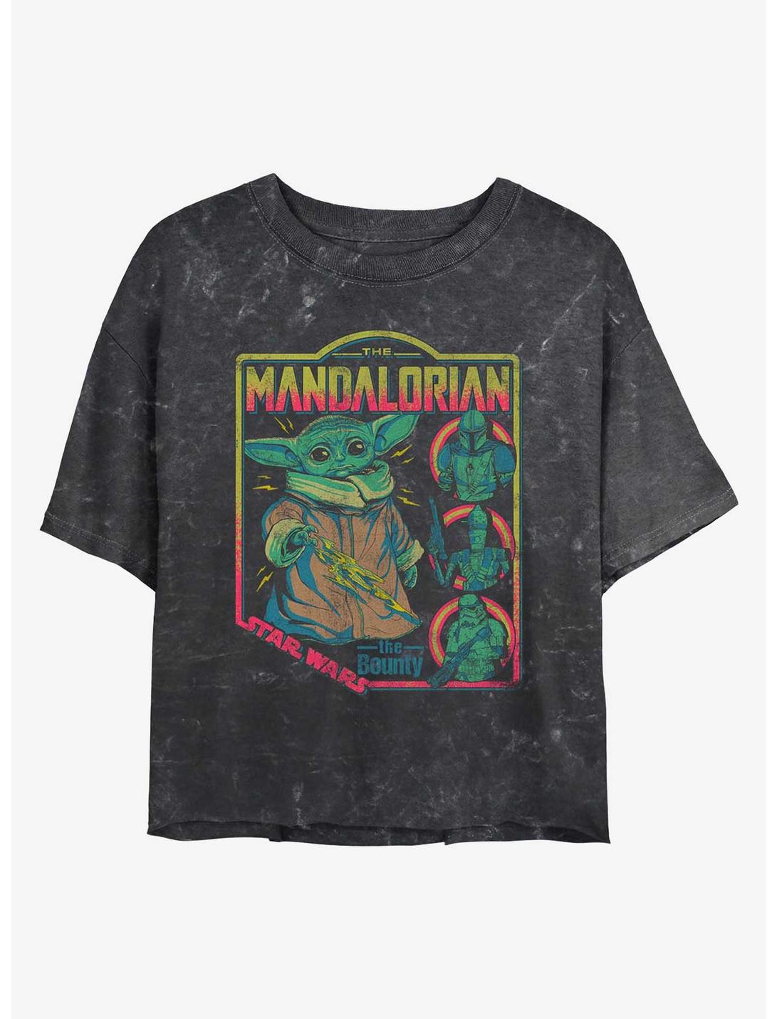 Star Wars The Mandalorian The Child Poster Mineral Wash Girls Crop T-Shirt