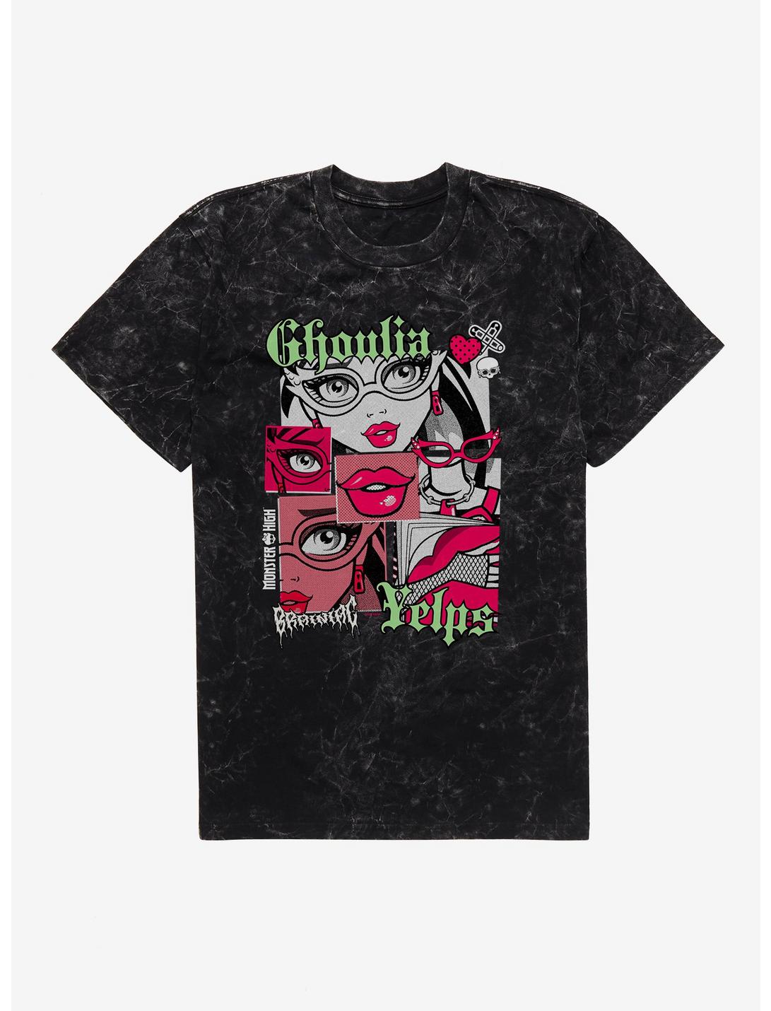 T-shirt Ghoulia Yelps Monster High motif minéral délavé