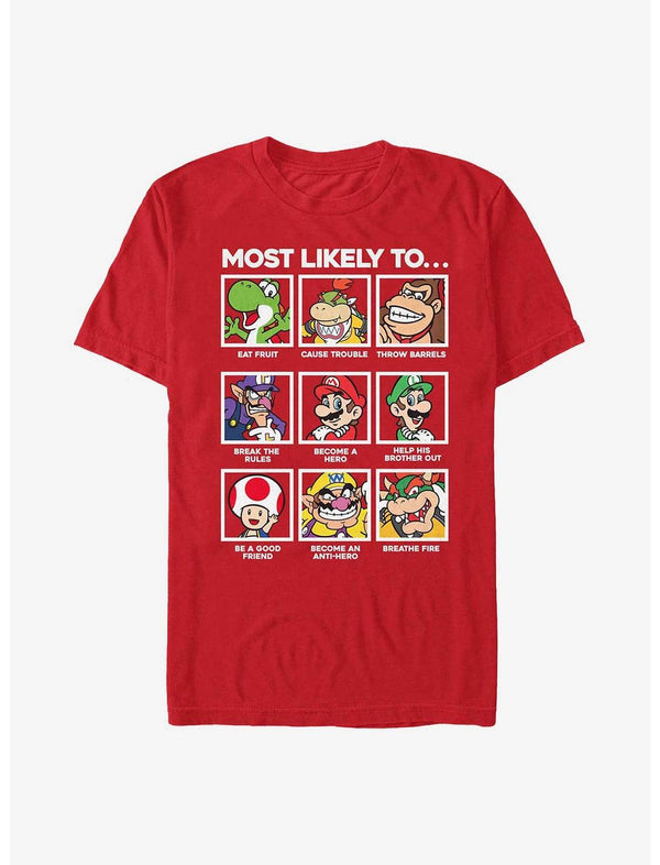 Nintendo Super Mario Most Likely To Extra Soft T-Shirt