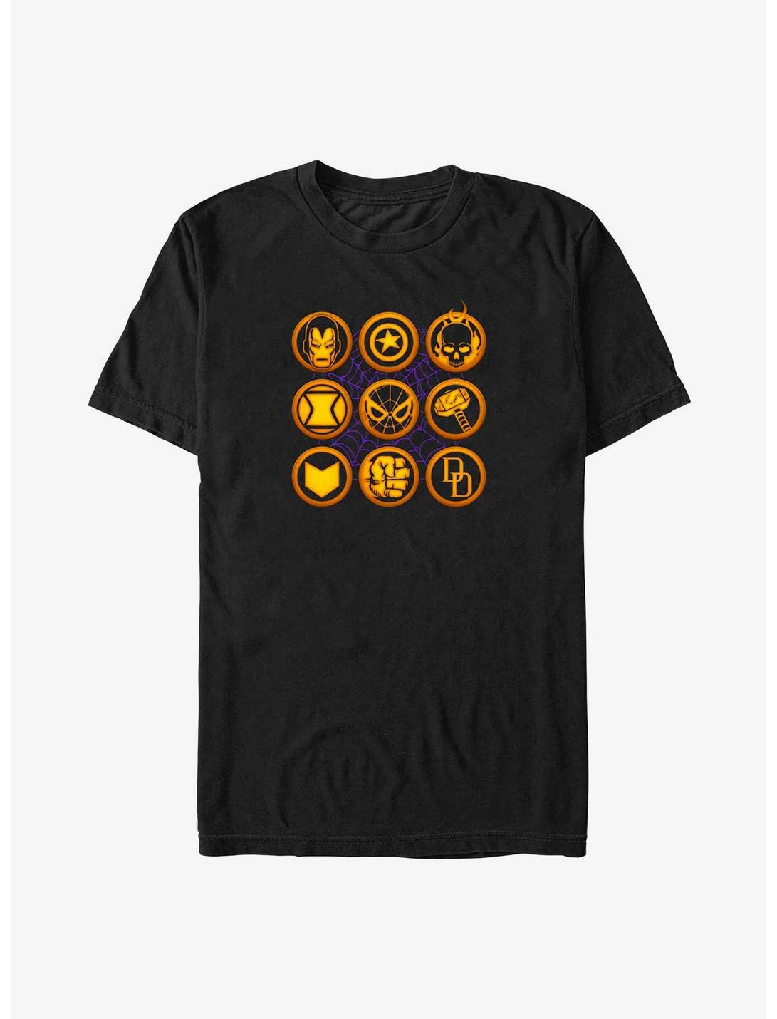 Marvel Avengers Pumpkin Hero Icons Big & Tall T-Shirt