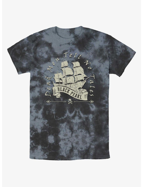Disney Pirates Of The Caribbean Vintage Black Pearl Tie-Dye T-Shirt