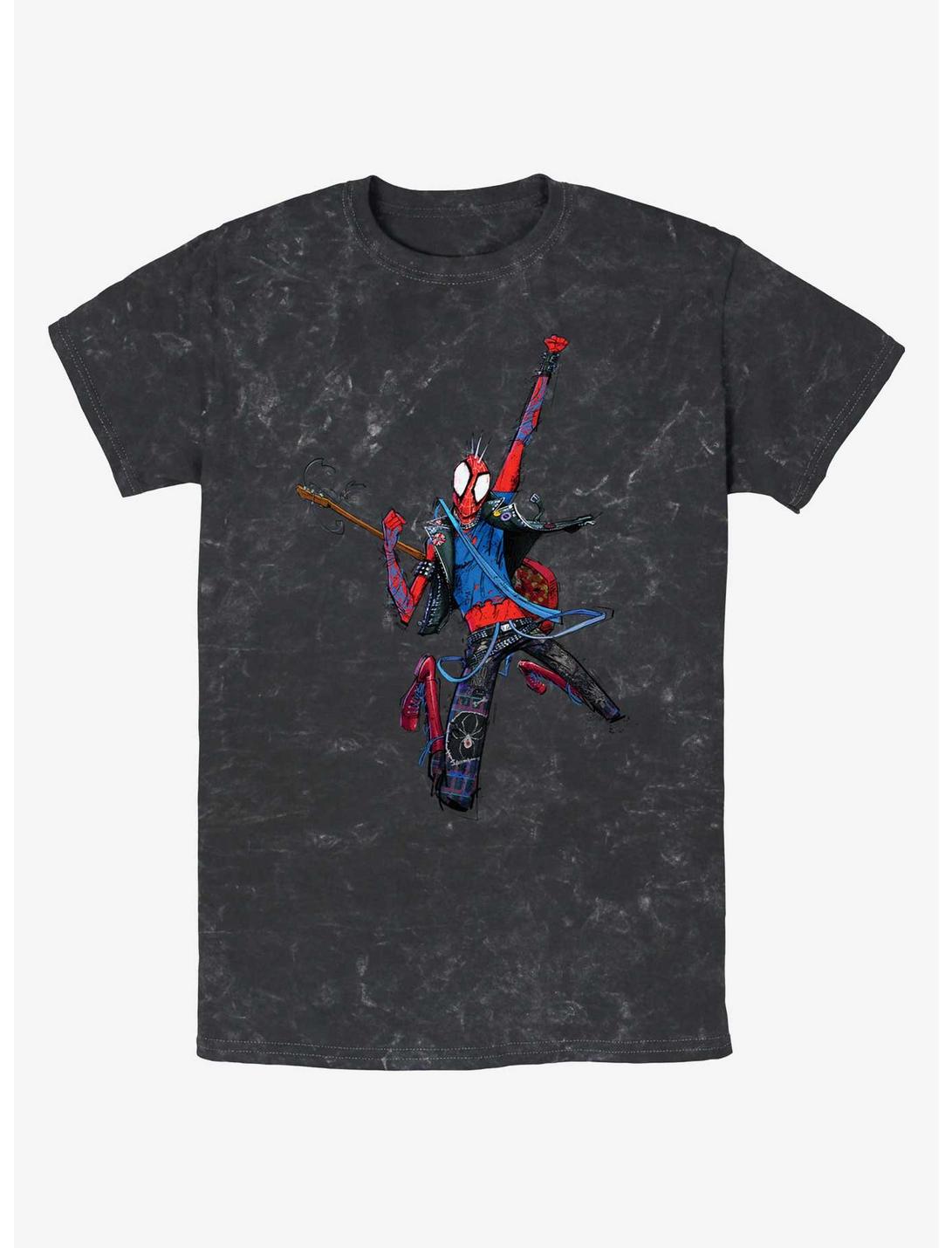 T-shirt Marvel Spider-Man: Across the Spider-Verse Spider-Punk Rock Out délavé aux minéraux