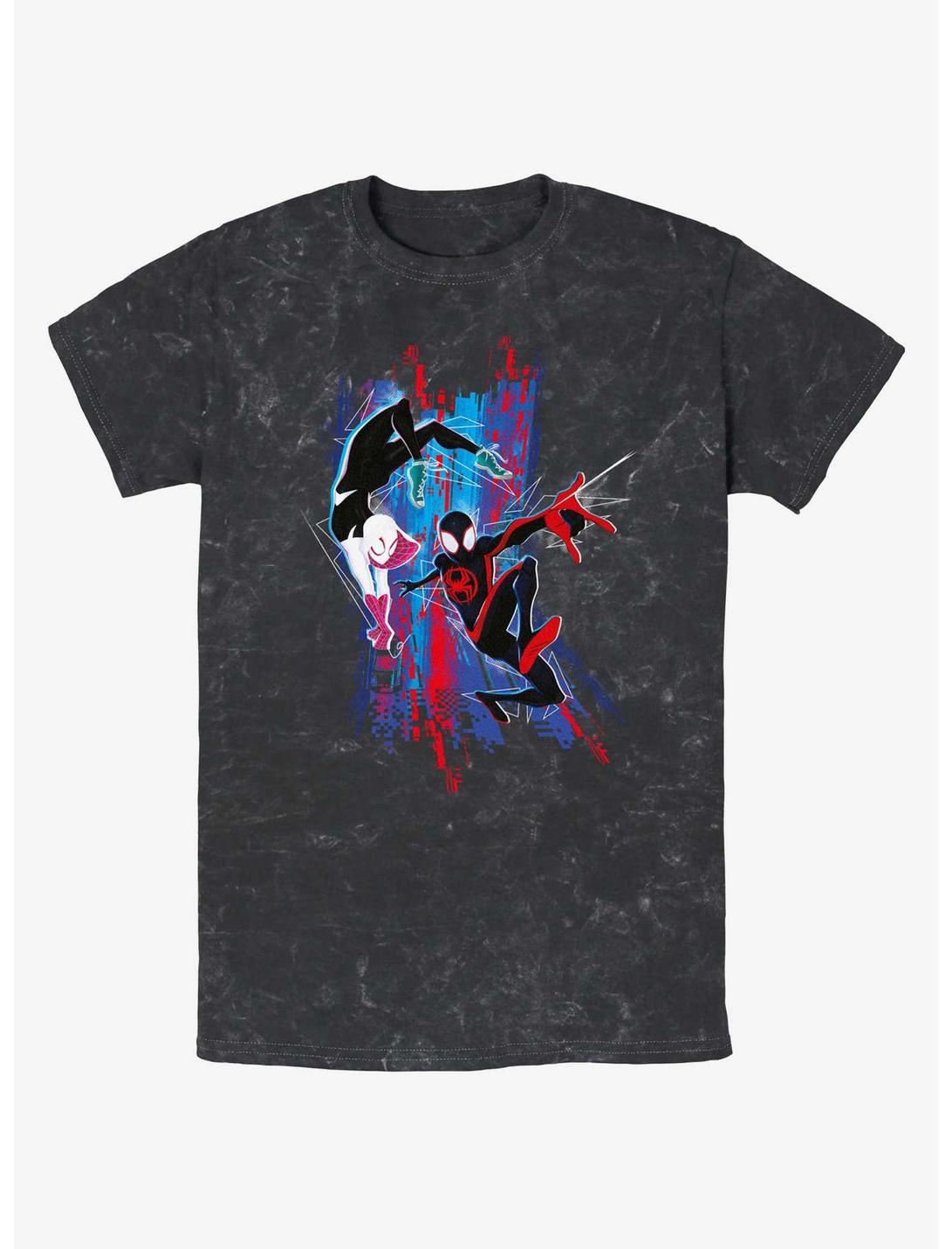Marvel Spider-Man: Across the Spider-Verse Spider-Gwen and Miles Morales Mineral Wash T-Shirt