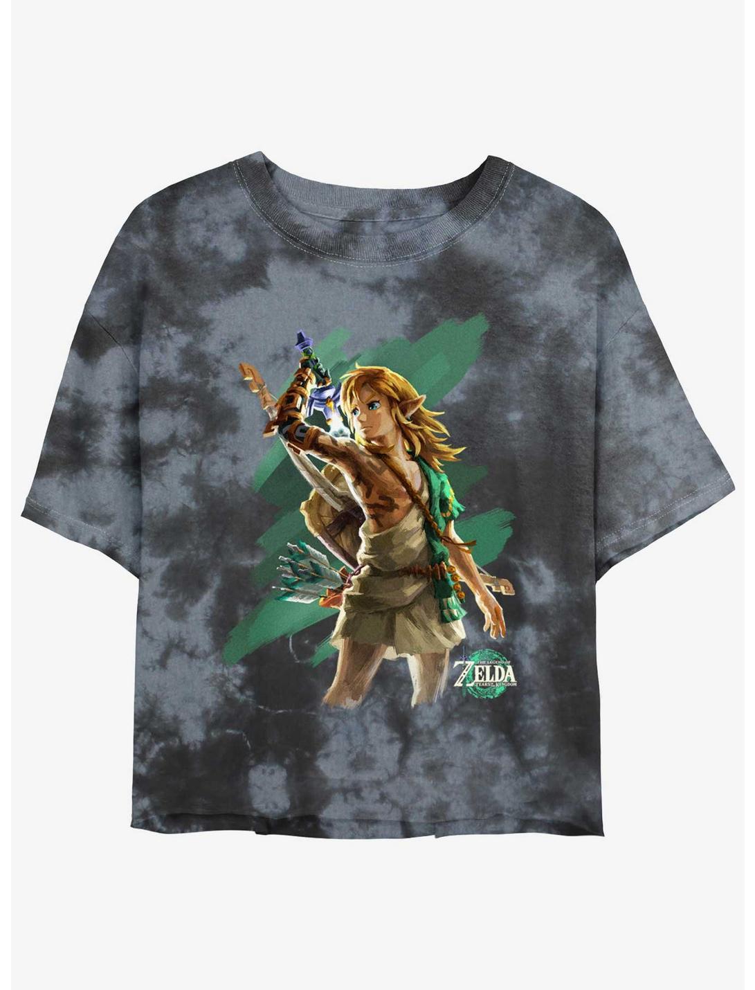 Nintendo Hero Link Girls Tie-Dye Crop T-Shirt