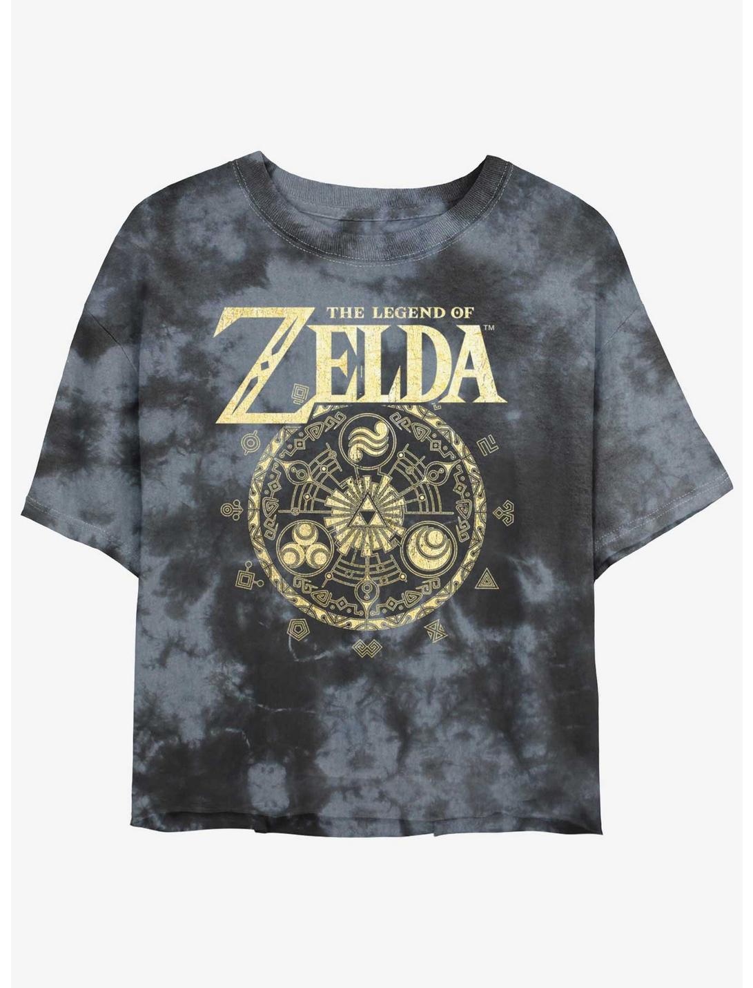 The Legend of Zelda Marks of the Goddesses Girls Tie-Dye Crop T-Shirt
