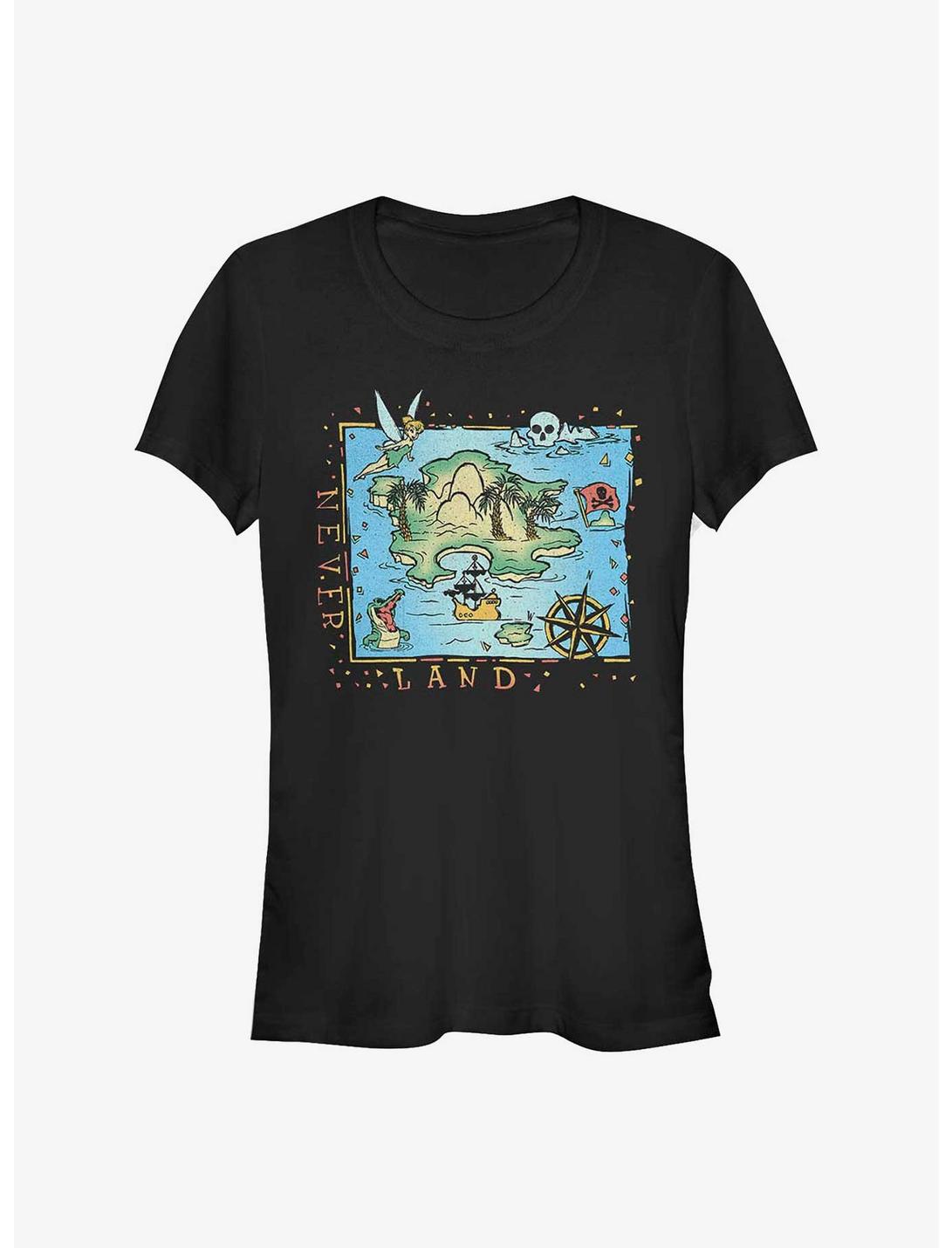 Disney Tinker Bell Never Land Coast Map Girls T-Shirt