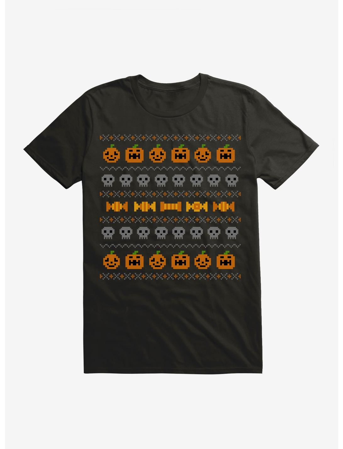 Hot Topic Ugly Chirstmas Pumpkin Skull Candy T-Shirt