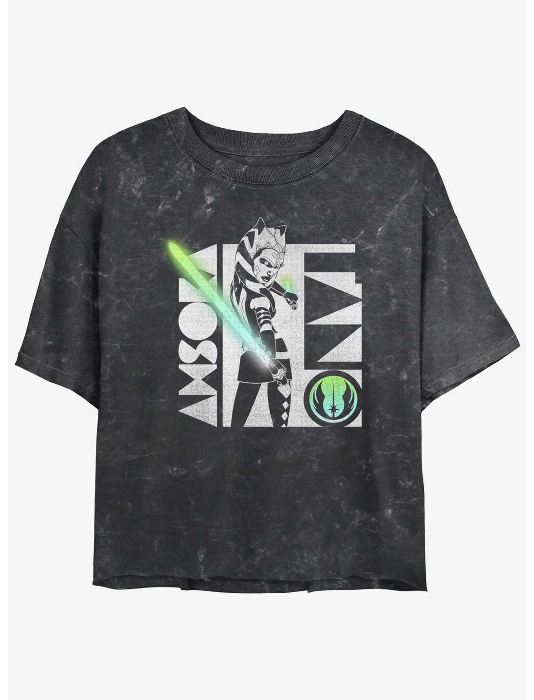 Star Wars: Clone Wars T-Shirt Court Fille Ahsoka Sabre Laser Délavé