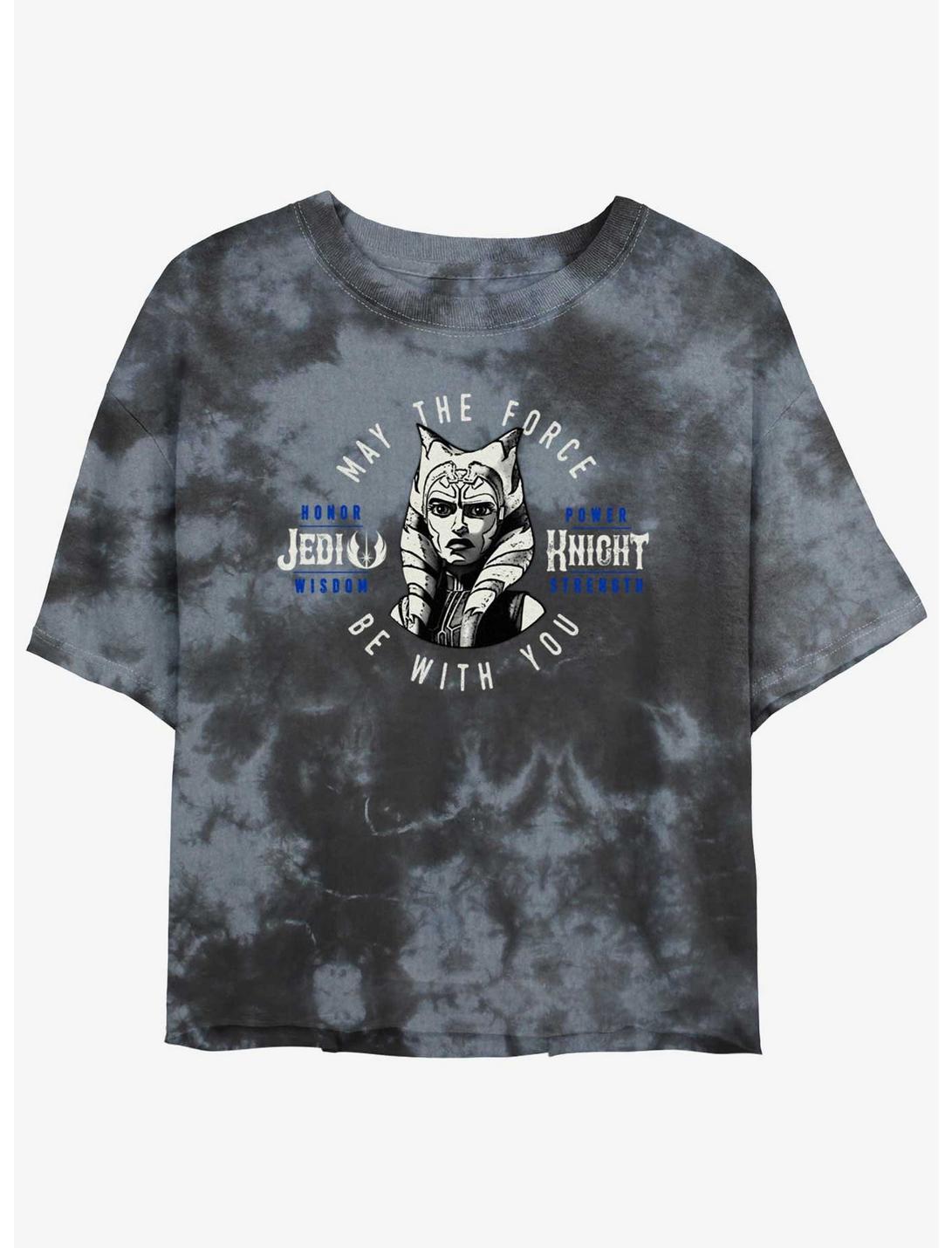 Star Wars: The Clone Wars The Grey One Tie-Dye Girls Crop T-Shirt