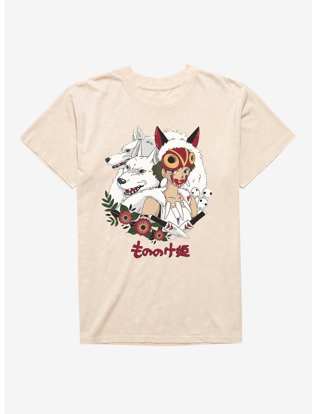 Studio Ghibli Princess Mononoke Wolf Princess Mineral Wash T-Shirt