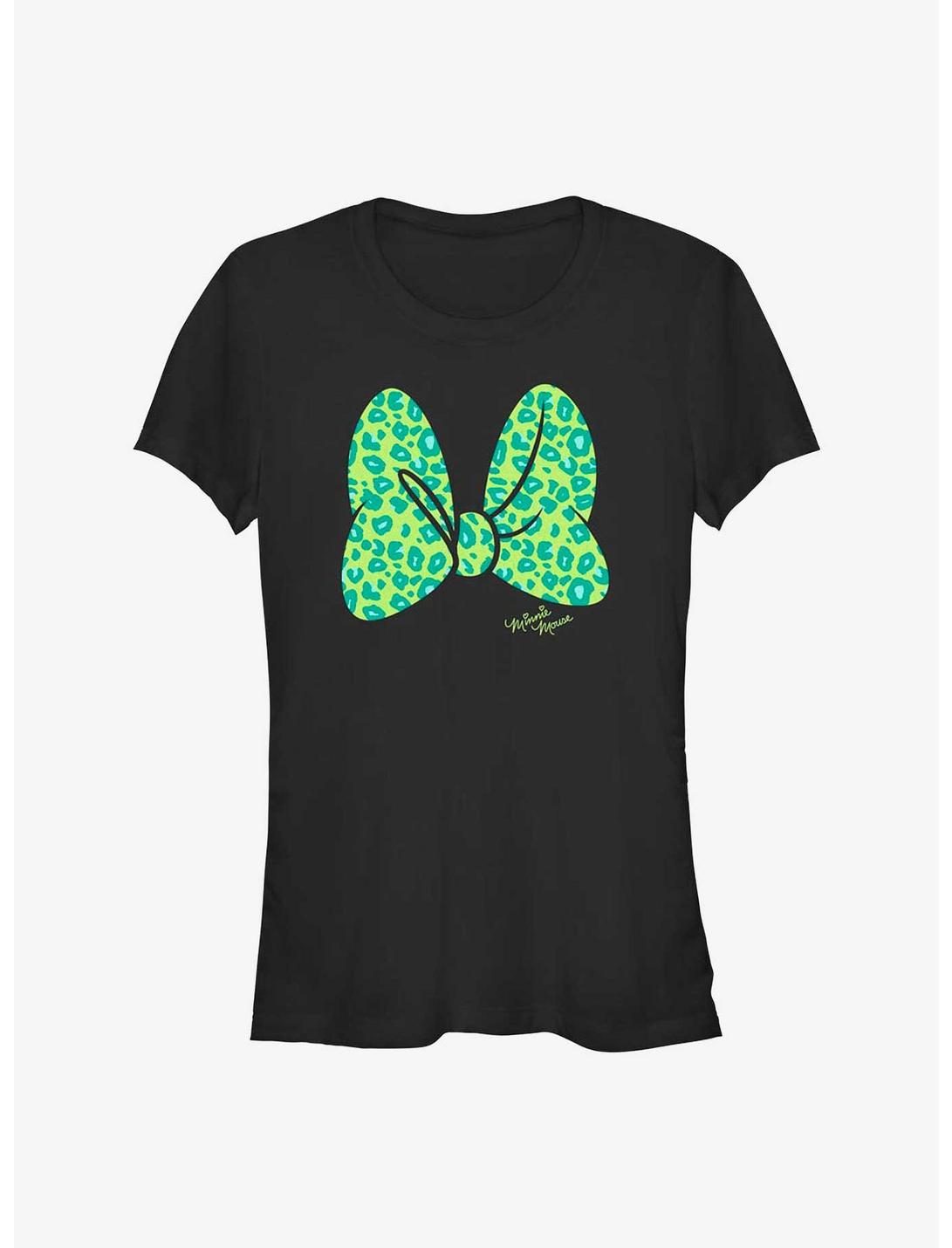 T-shirt Fille Disney Minnie Mouse Nœud Imprimé Léopard