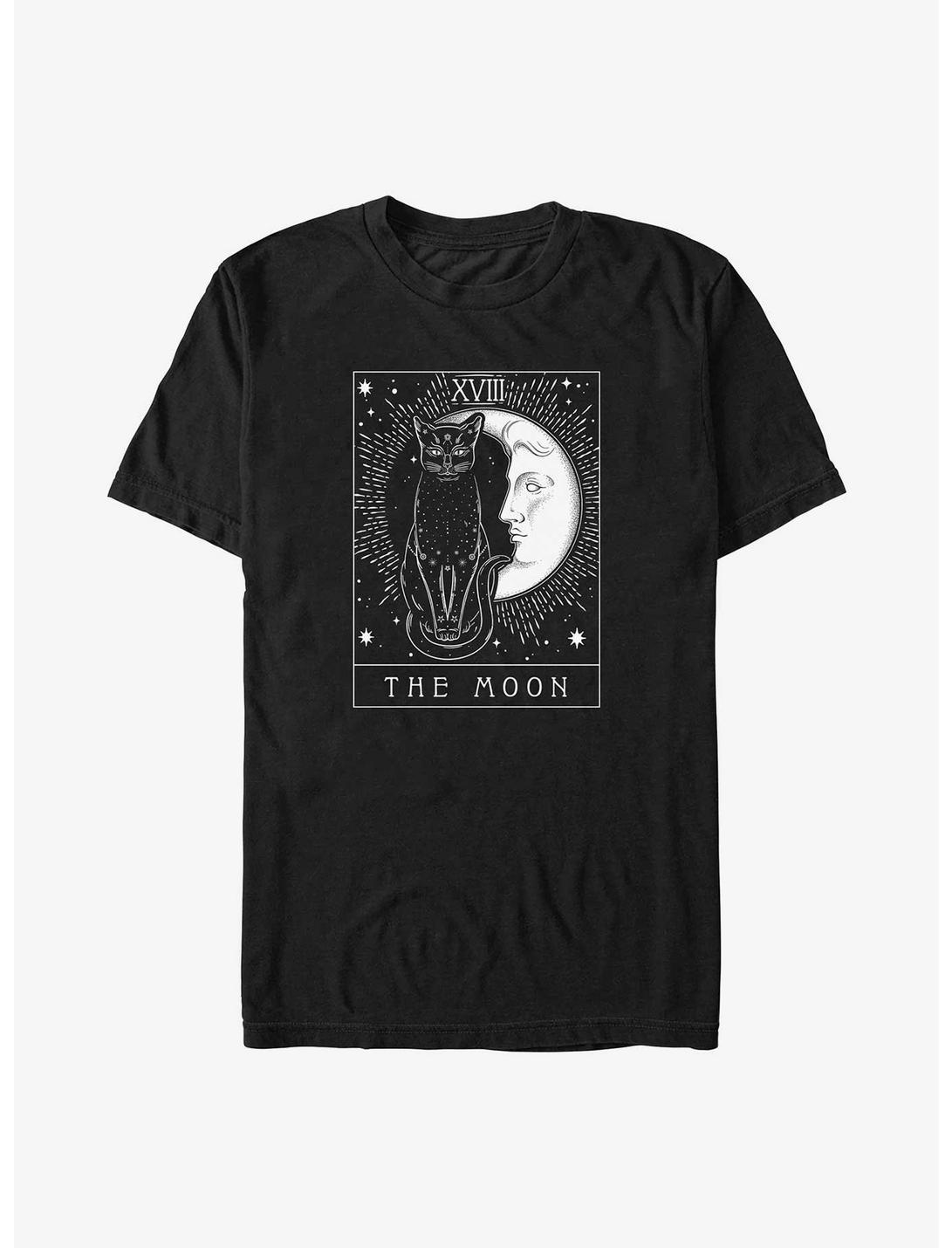 Black Cat Moon Tarot Card Big & Tall T-Shirt