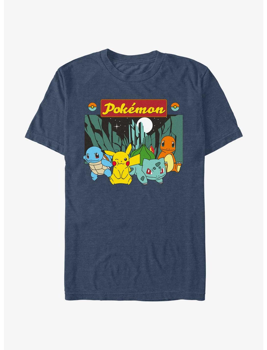 Pokemon Squirtle Pikachu Bulbasaur and Charmander T-Shirt
