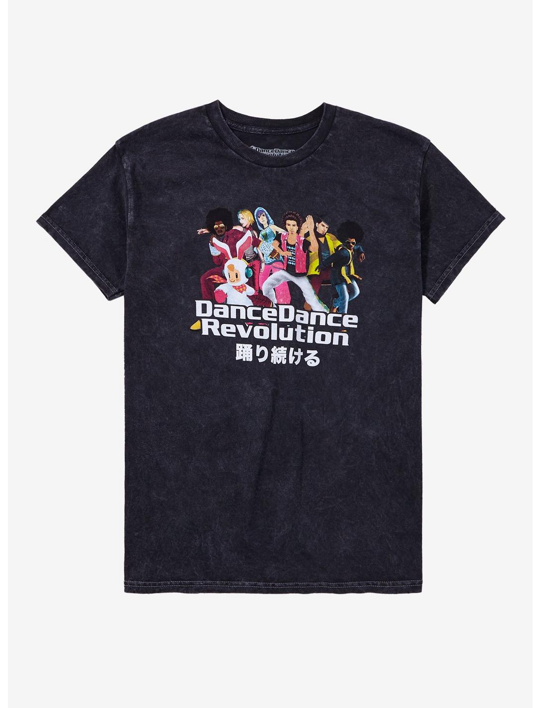 T-shirt ample "Boyfriend" en jean foncé Dance Dance Revolution pour filles