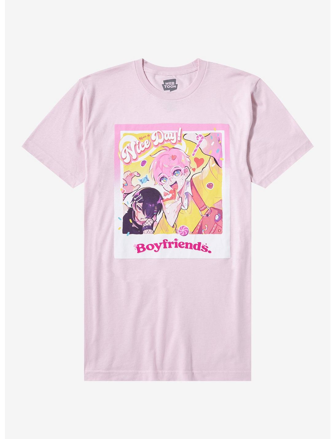 Boyfriends Nerd And Goth Picture Puff Print T-Shirt
