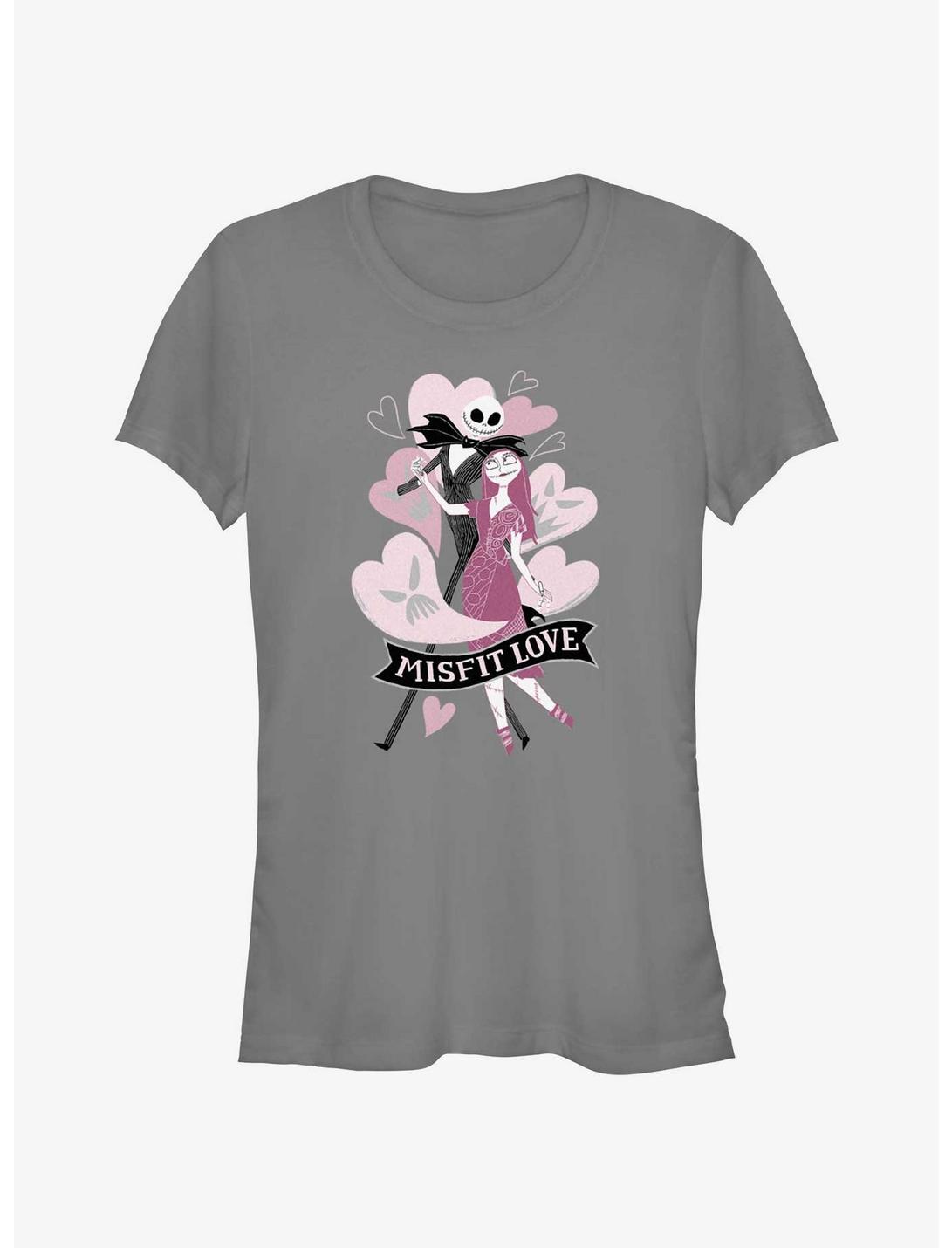 The Nightmare Before Christmas Jack & Sally Misfit Love Hearts Girls T-Shirt