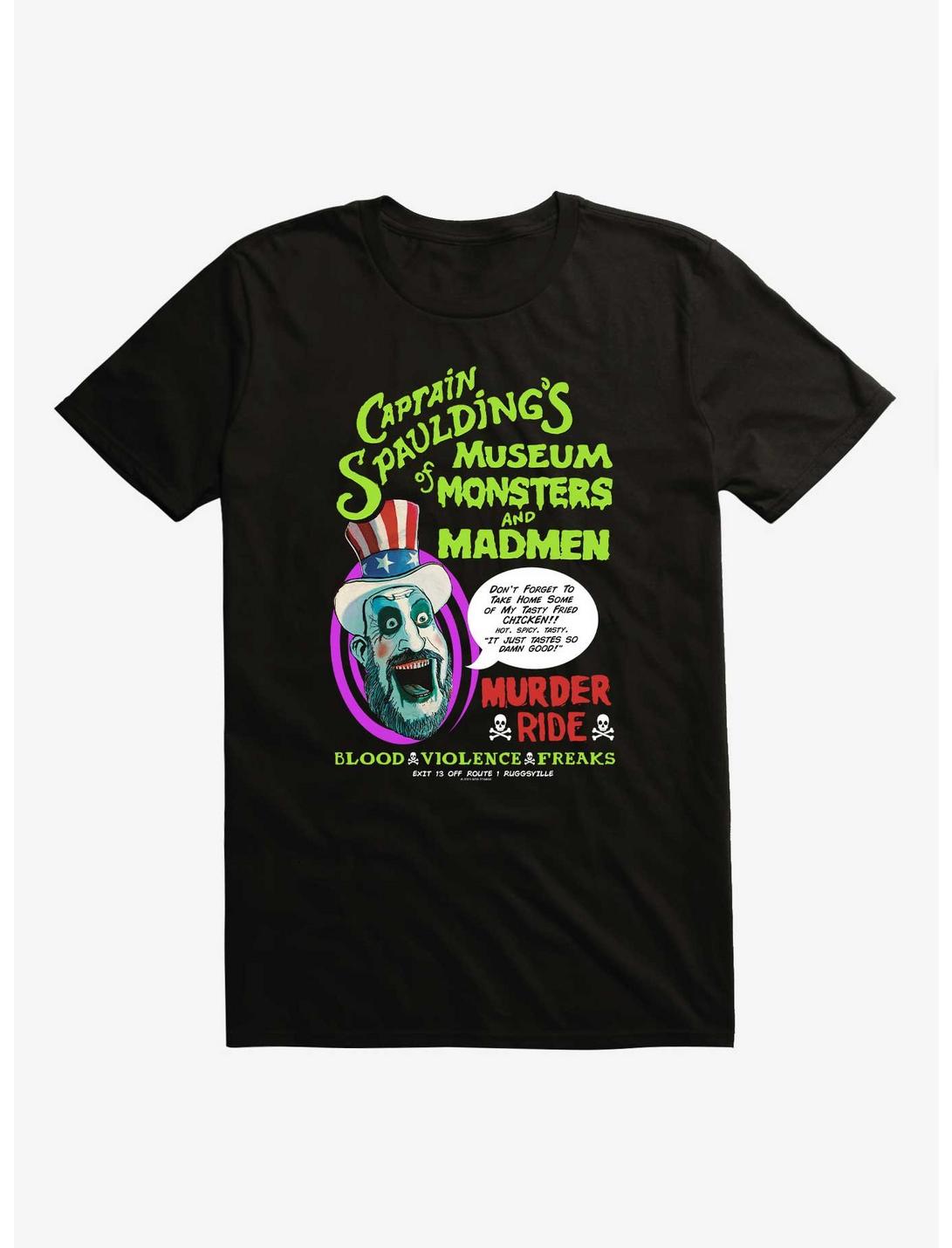 T-shirt « House Of 1000 Corpses Captain Spaulding's Museum Of Monsters And Mayhem »