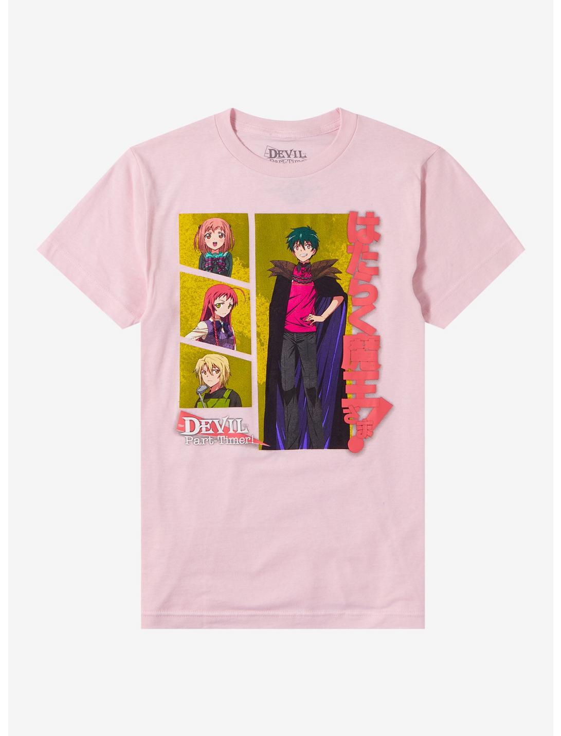 T-shirt The Devil Is A Part-Timer Character Grid Coupe Boyfriend Pour Filles