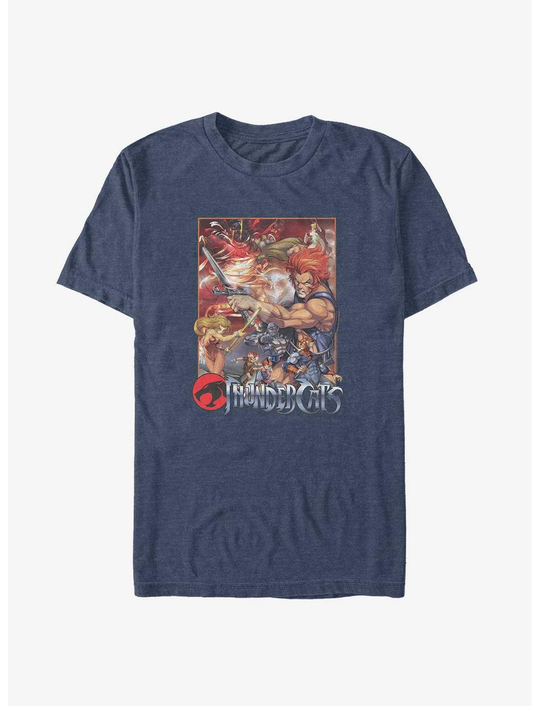 T-shirt grande taille motif poster d'anime vintage Thundercats