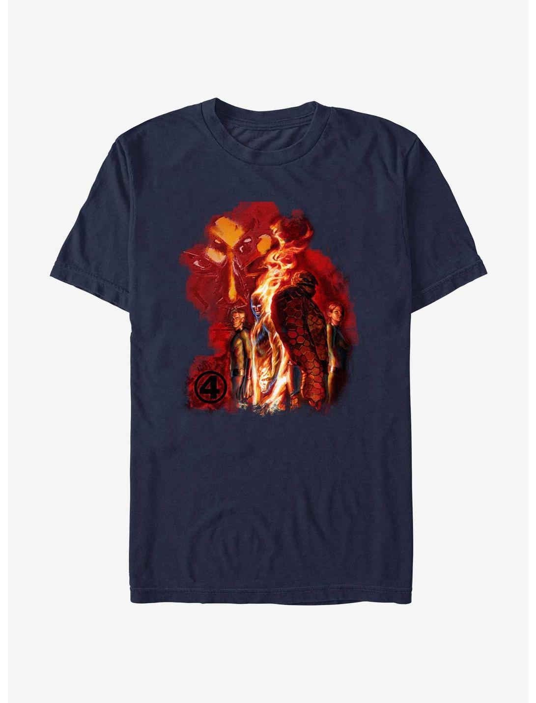 T-shirt Le Visage En Feu des 4 Fantastiques de Marvel