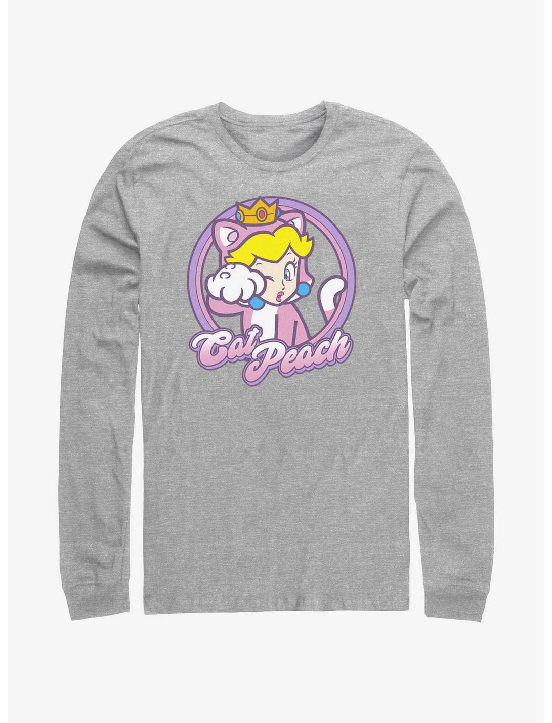 Mario Cat Princess Peach Long-Sleeve T-Shirt