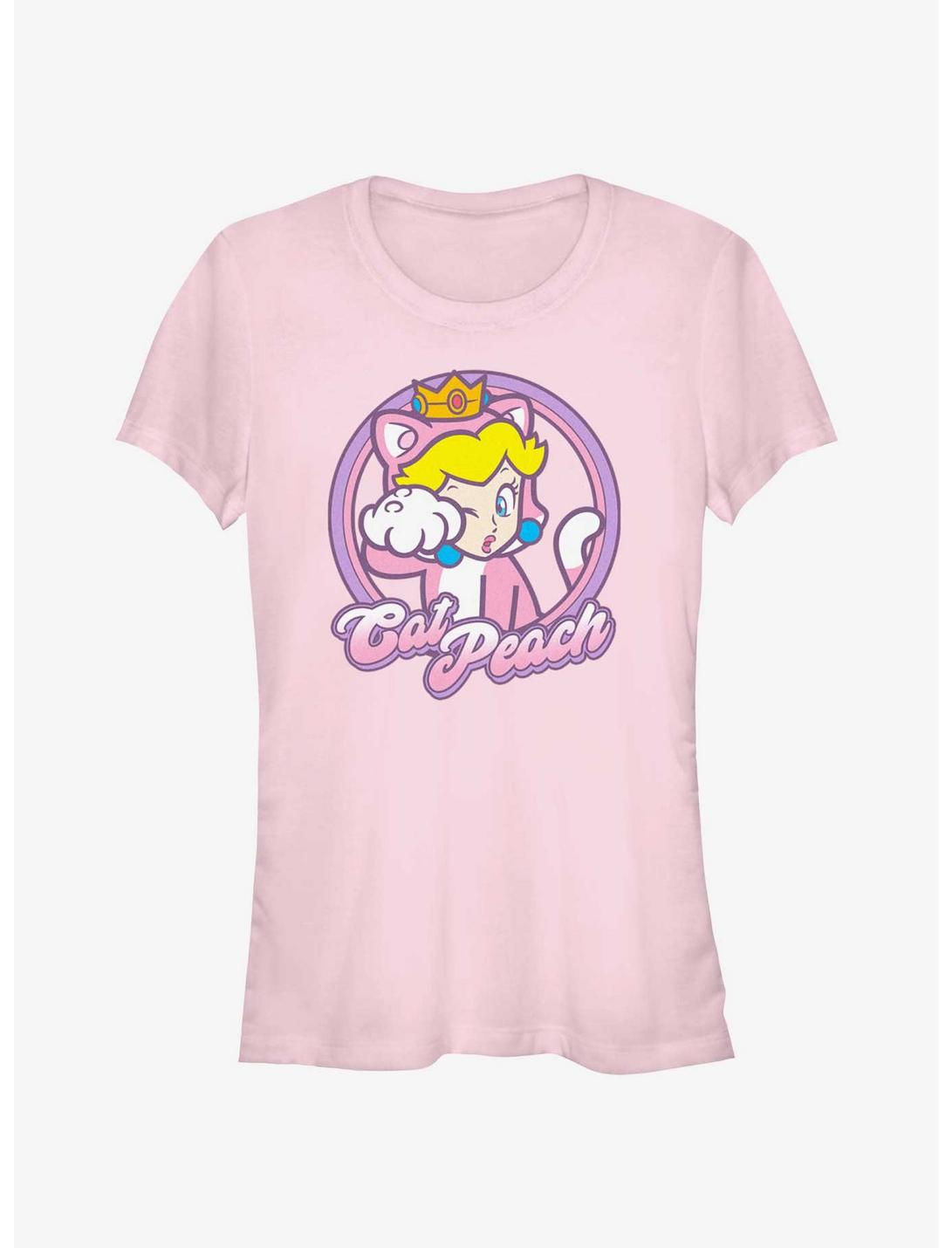 Mario Cat Princess Peach Girls T-Shirt