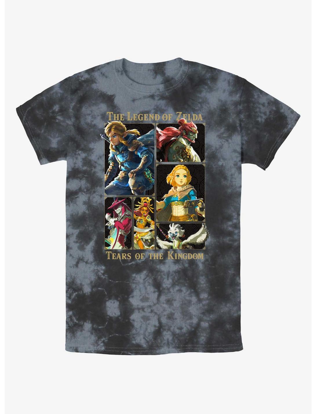 Nintendo Zelda Tears of the Kingdom Character Lineup Tie-Dye T-Shirt