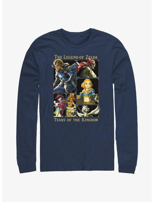 Nintendo Zelda Tears of the Kingdom Character Lineup Long-Sleeve T-Shirt