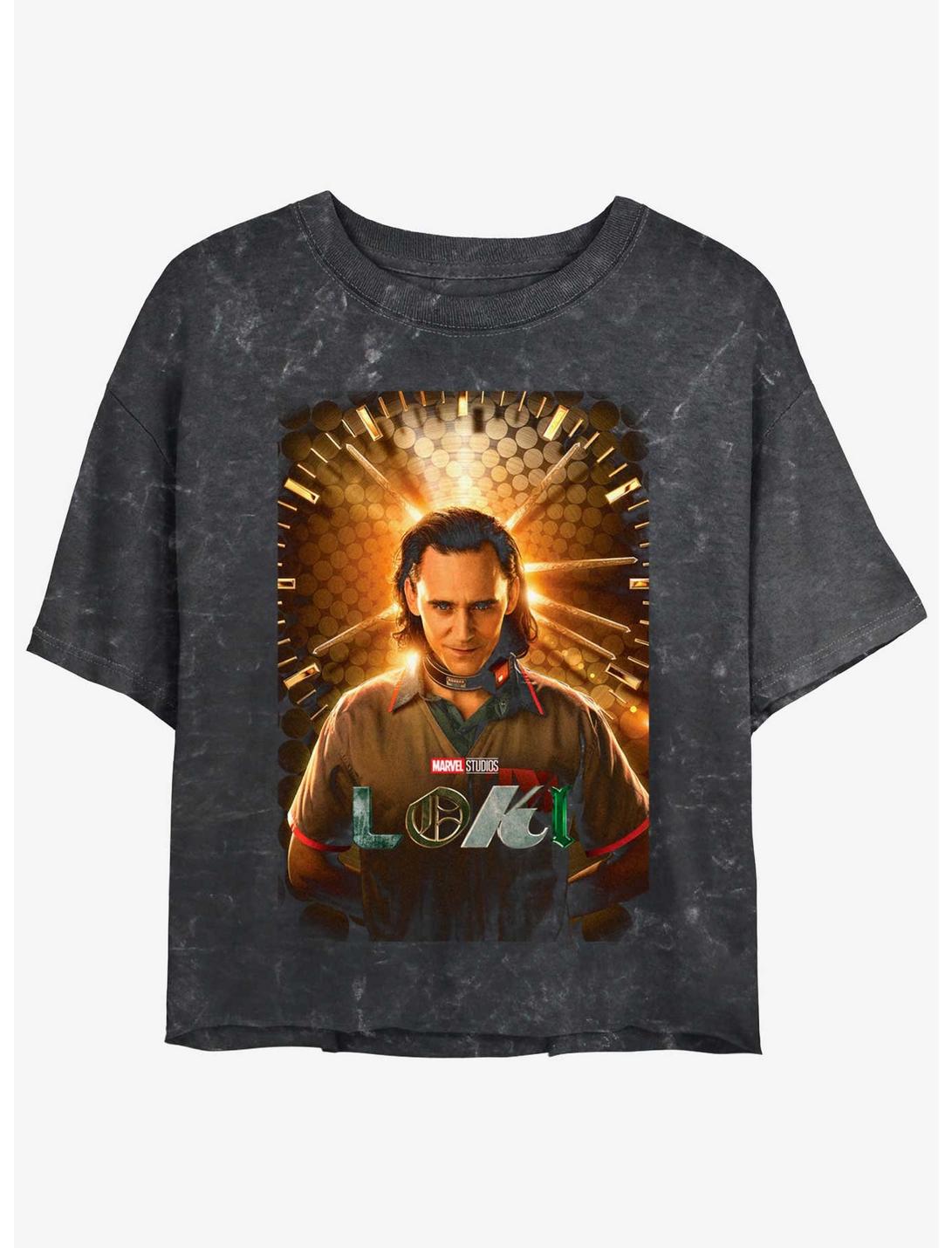 Marvel Loki Arc Poster Girls Mineral Wash Crop T-Shirt