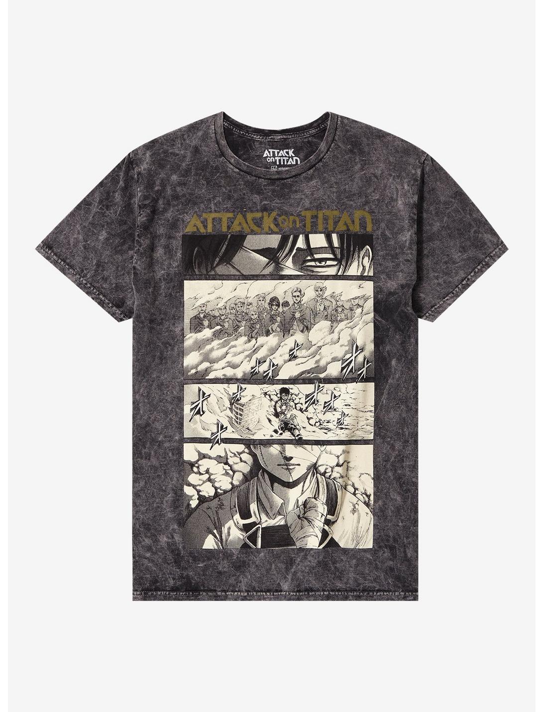 Attack On Titan Levi Last Chapter Manga Dark Wash T-Shirt