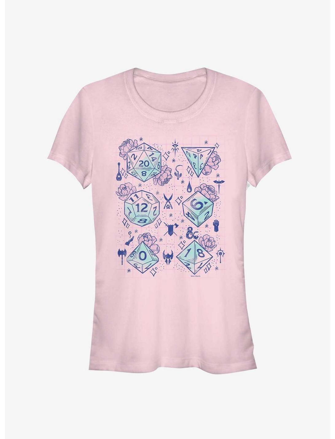 Dungeons & Dragons Floral Dice Girls T-Shirt
