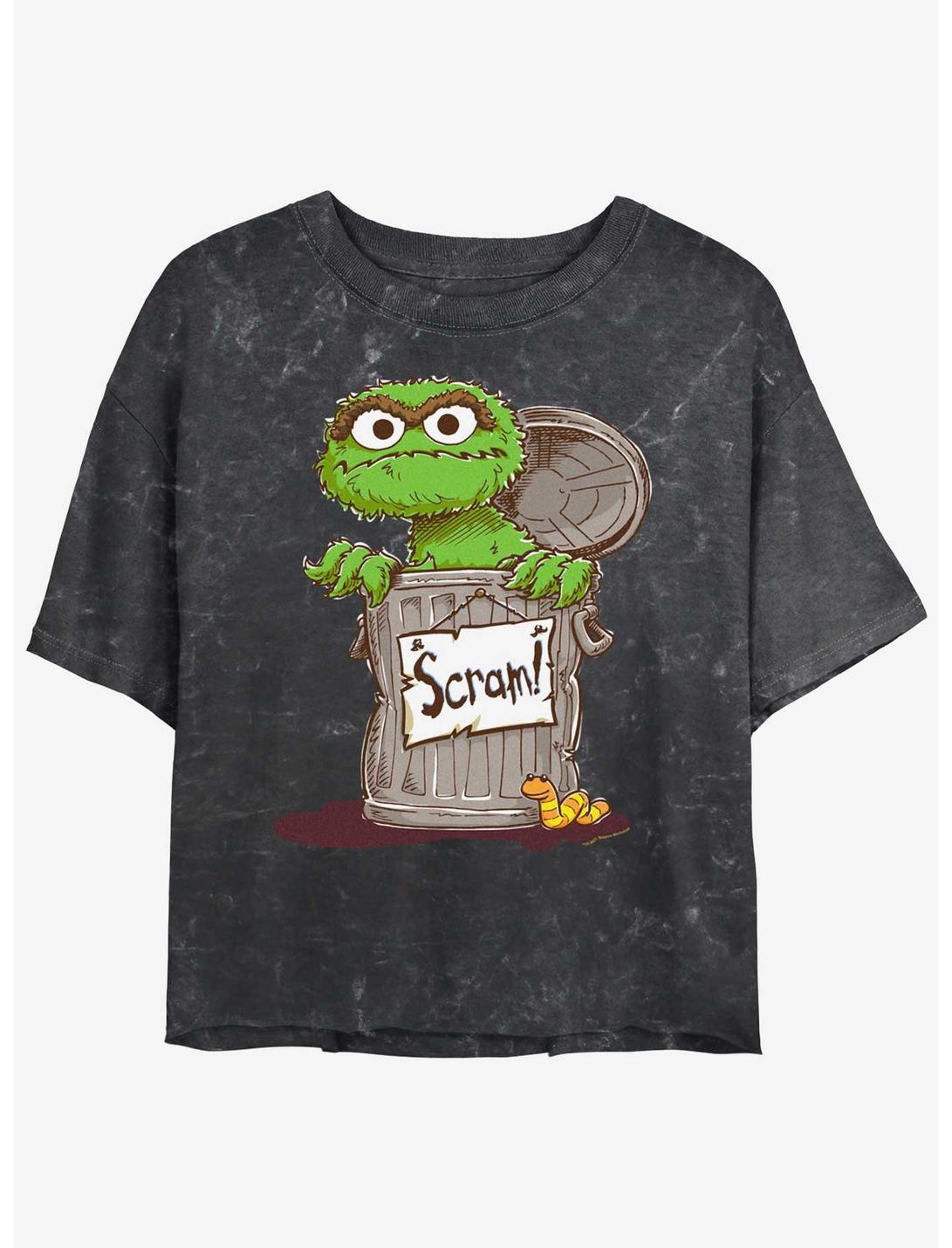 T-shirt court à délavage minéral pour filles "Oscar grognon" Rue Sésame