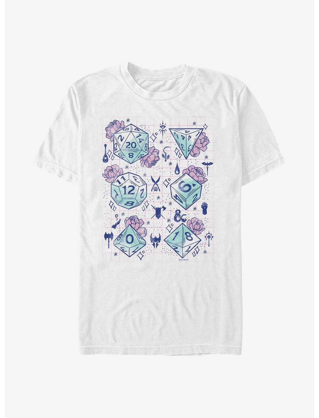 Dungeons & Dragons Floral Dice T-Shirt