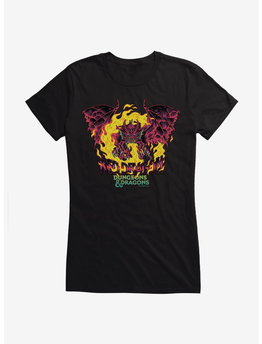 T-shirt Filles Dragon Rouge Donjons et Dragons