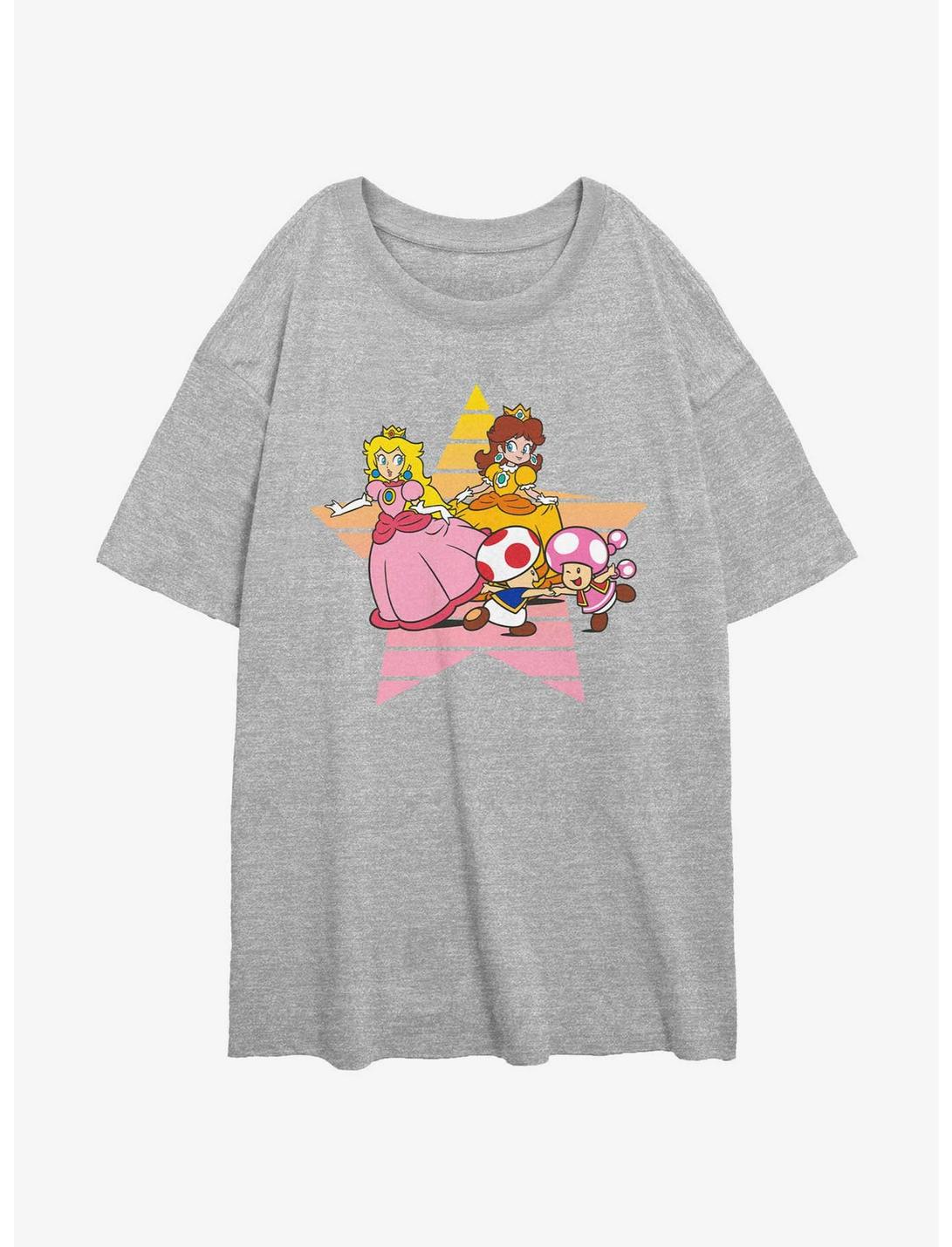 Nintendo Princess Peach & Daisy Star Girls Oversized T-Shirt