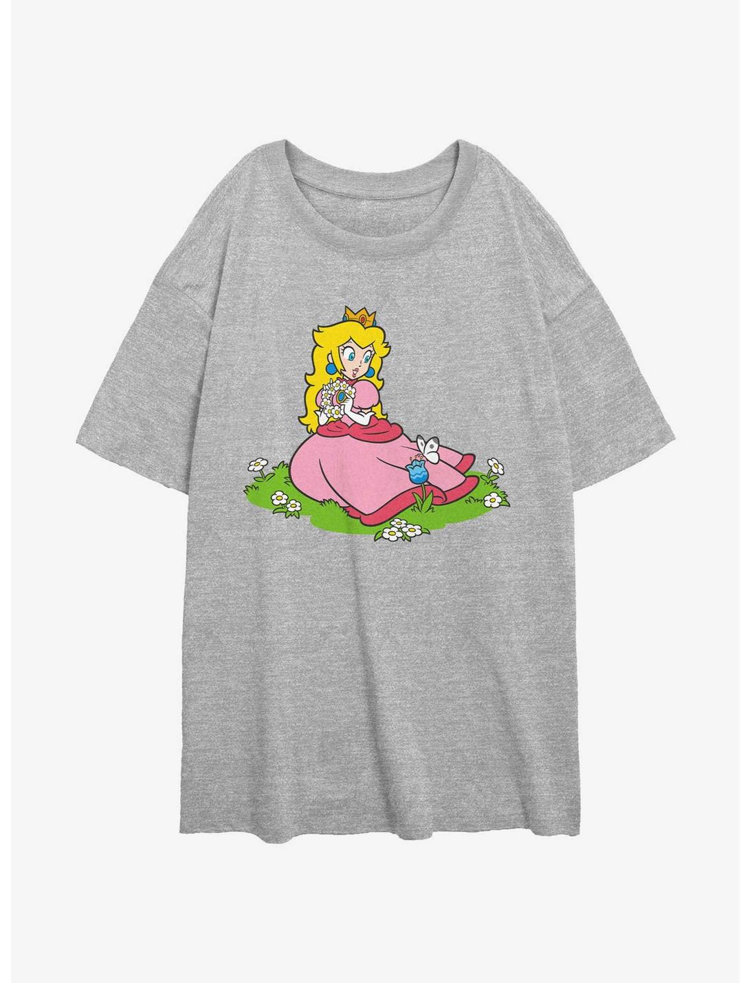 T-Shirt Oversize Fille Nintendo Peach et un Papillon