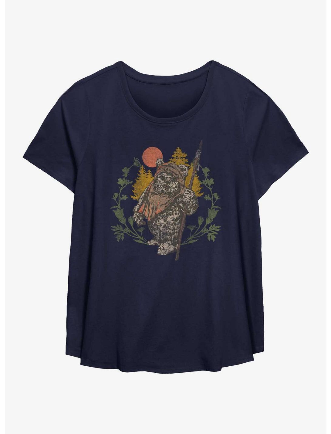 T-shirt fille grandes tailles Star Wars Ewok Coucher de soleil