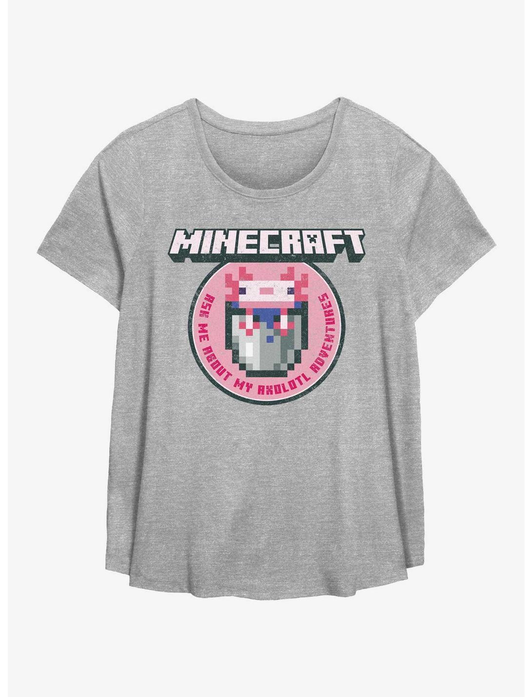 Minecraft Axolotl Adventures Girls T-Shirt Plus Size
