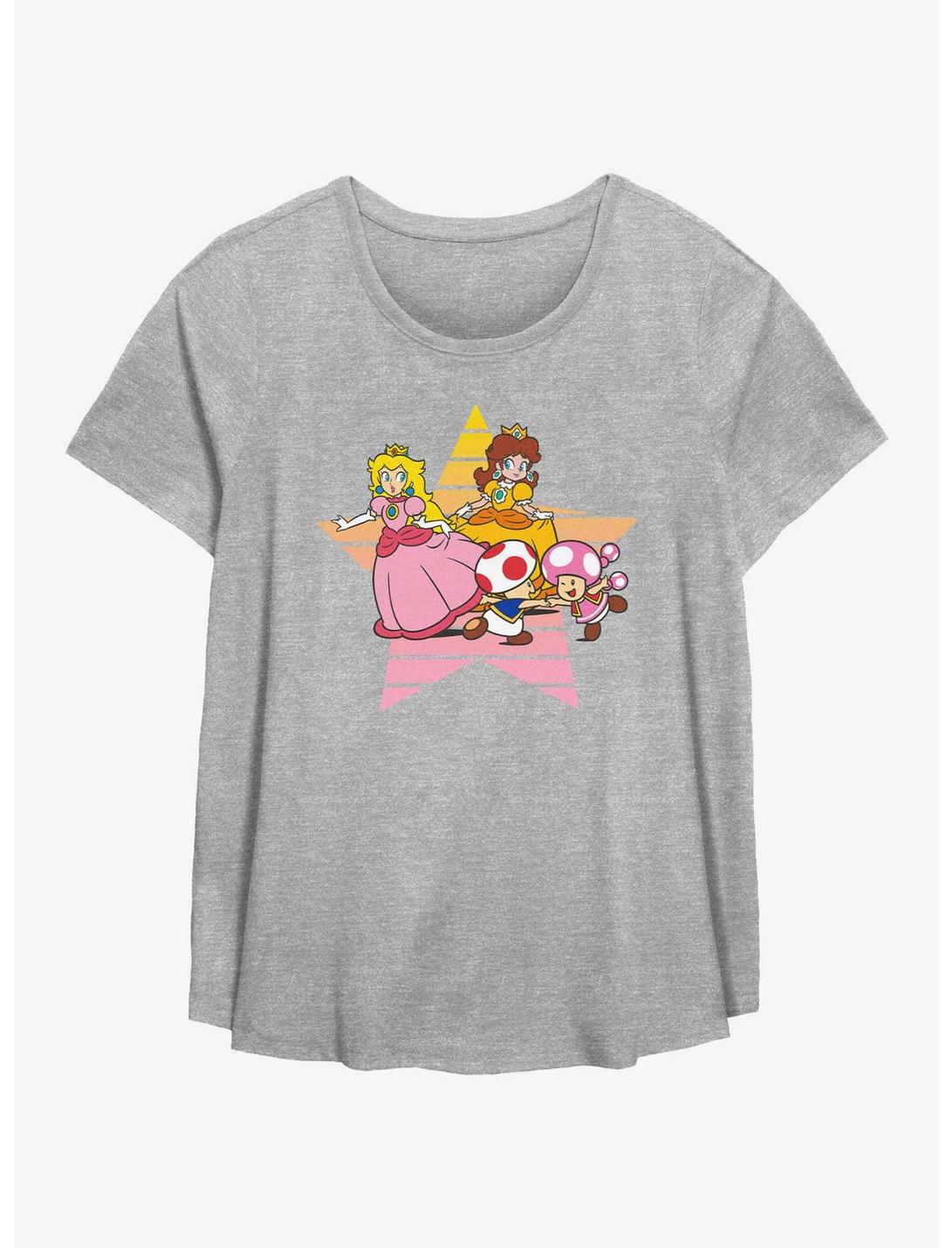 T-shirt Nintendo Princess Peach Star Girls grande taille