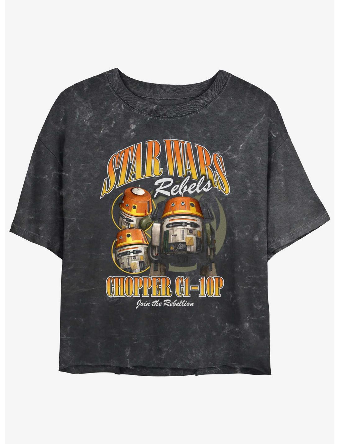 T-shirt court Star Wars Chopper C1-10P pour filles, délavage minéral