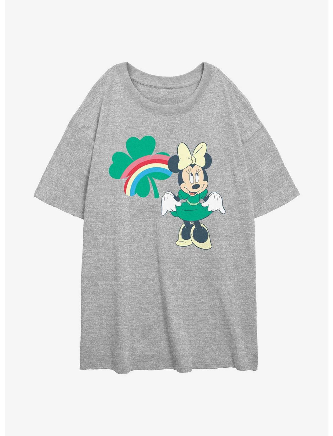 Disney Minnie Mouse Clover Rainbow Girls Oversized T-Shirt