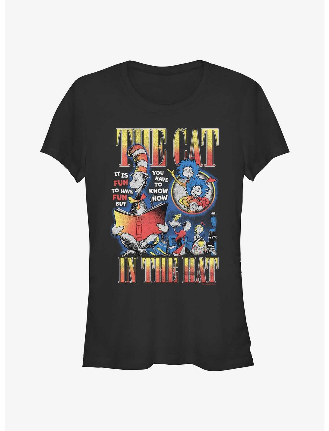 Dr. Seuss The Cat In The Hat Reading Book Girls T- Shirt