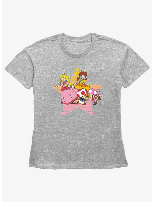Nintendo Princess Peach and Daisy Star Girls Straight Fit T-Shirt