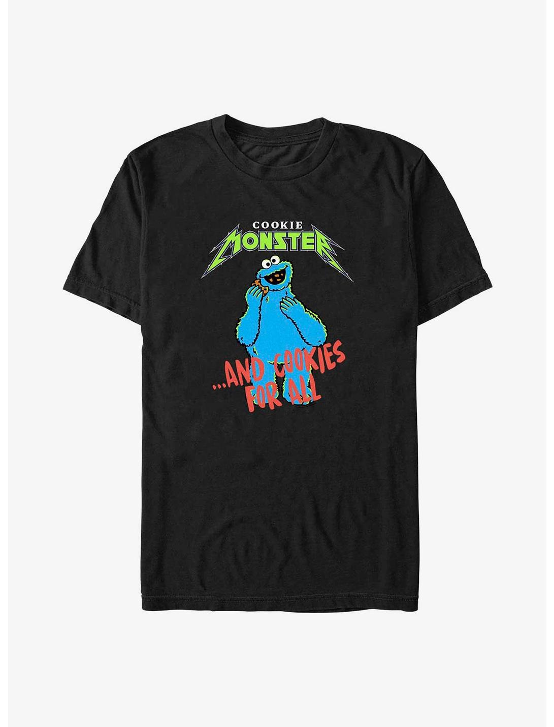 T-shirt pour grands et costauds Sesame Street Macaron le glouton et les biscuits pour tous