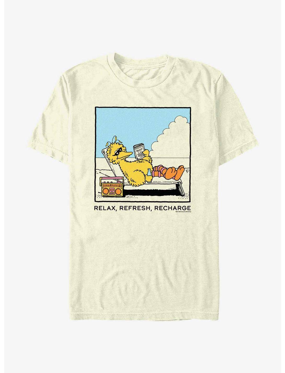 T-shirt Sésame Street Big Bird Détente Rafraîchissement Recharge