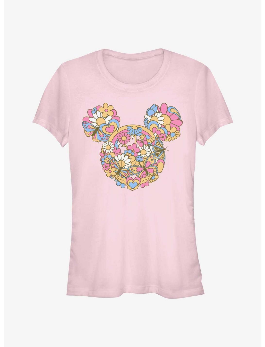 Disney Mickey Mouse Floral Head Girls T-Shirt